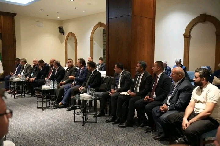 انطلاق ملتقى رجال الأعمال السوري التركي في فندق البوابات السبع بدمشق.